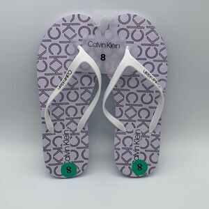 Calvin Klein Flip Flops Size 8